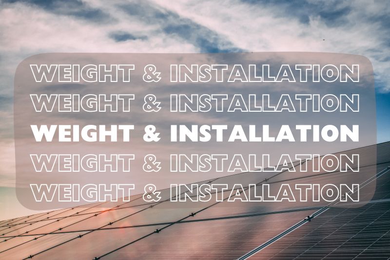 Weight and Installation of Glass Solar Modules