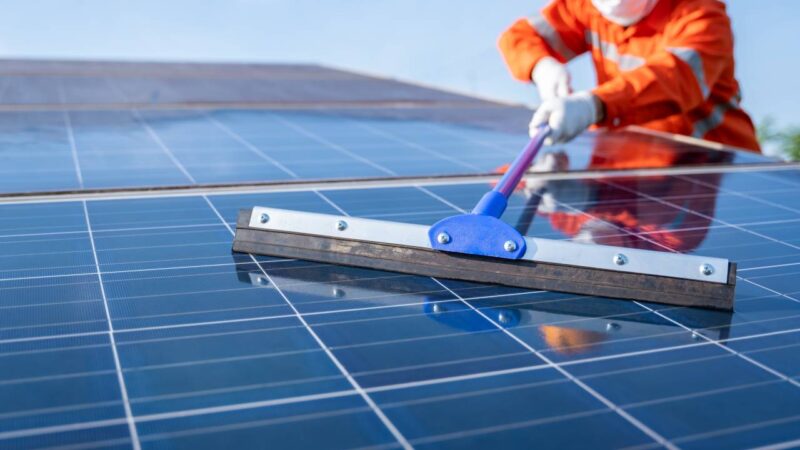 Keep solar panels clean